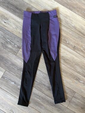 Kerrits Women’s Houndstooth Knee Patch Equestrian Riding Tights Size XS
